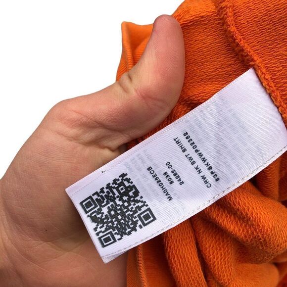 TRUE Religion Crew Neck Sweatshirt XXL Orange Big Logo - Picture 5 of 6